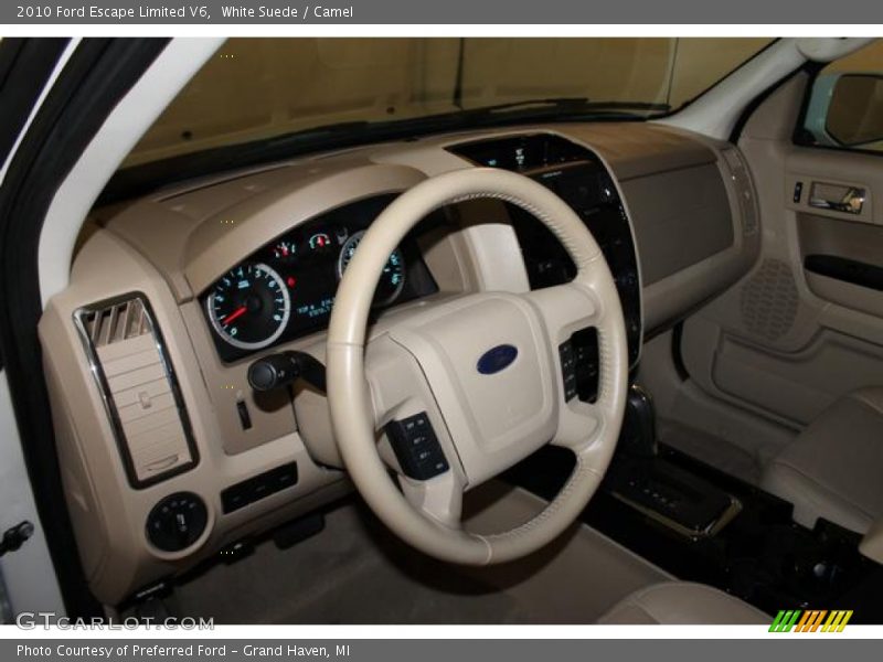 White Suede / Camel 2010 Ford Escape Limited V6