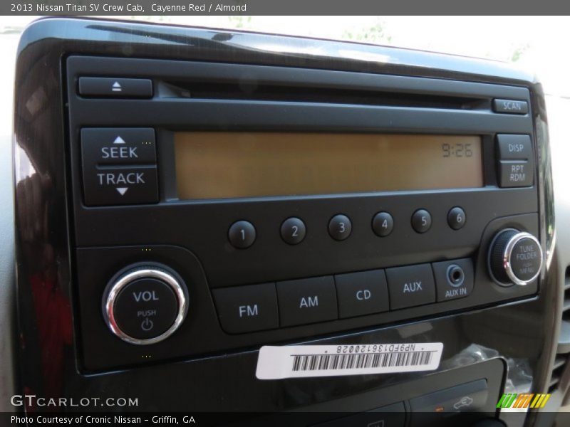 Audio System of 2013 Titan SV Crew Cab