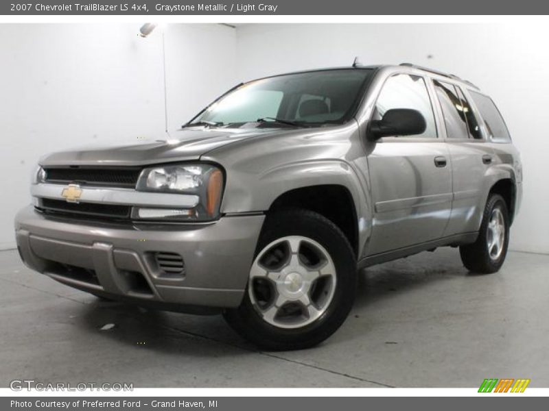 Graystone Metallic / Light Gray 2007 Chevrolet TrailBlazer LS 4x4