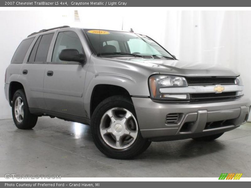 Graystone Metallic / Light Gray 2007 Chevrolet TrailBlazer LS 4x4