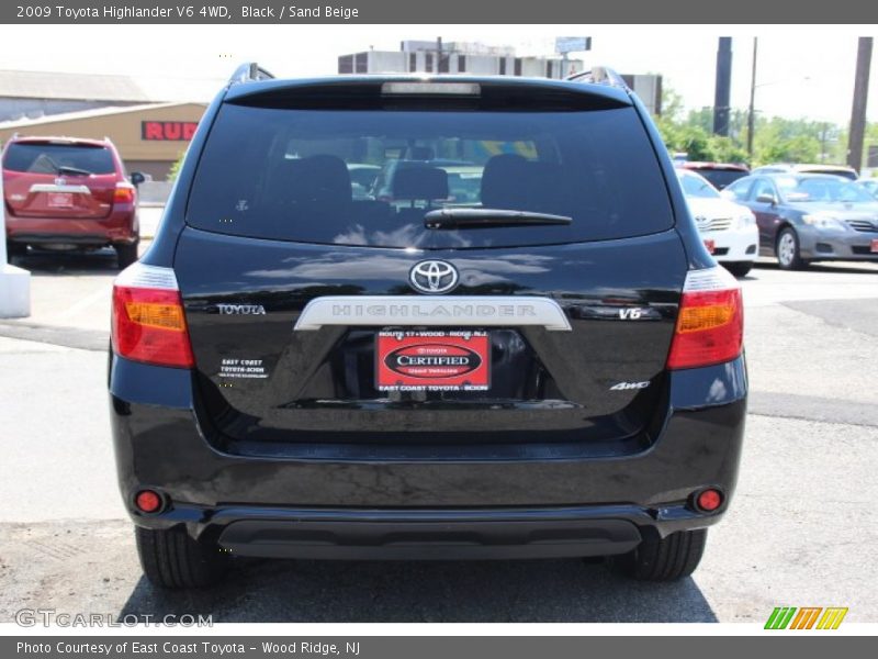 Black / Sand Beige 2009 Toyota Highlander V6 4WD