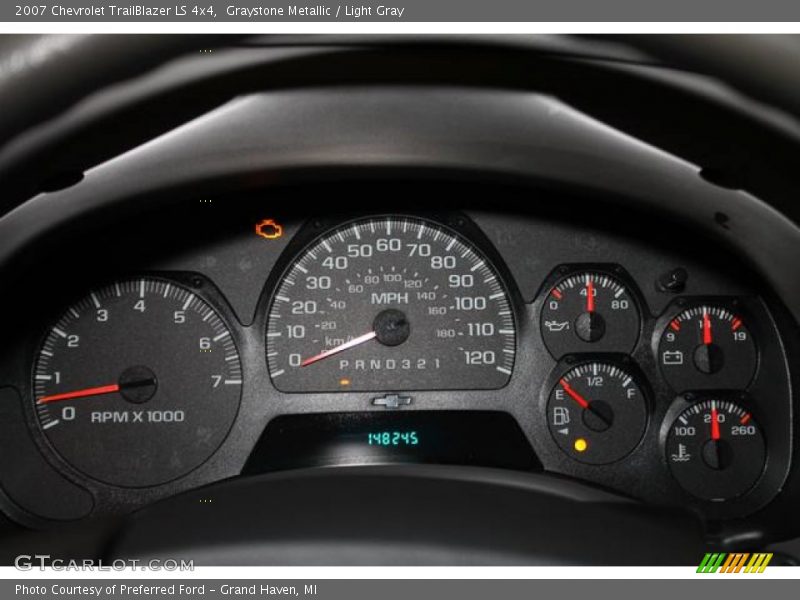 Graystone Metallic / Light Gray 2007 Chevrolet TrailBlazer LS 4x4