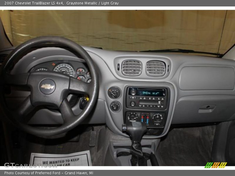 Graystone Metallic / Light Gray 2007 Chevrolet TrailBlazer LS 4x4