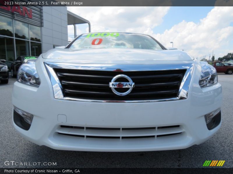 Pearl White / Beige 2013 Nissan Altima 2.5 S