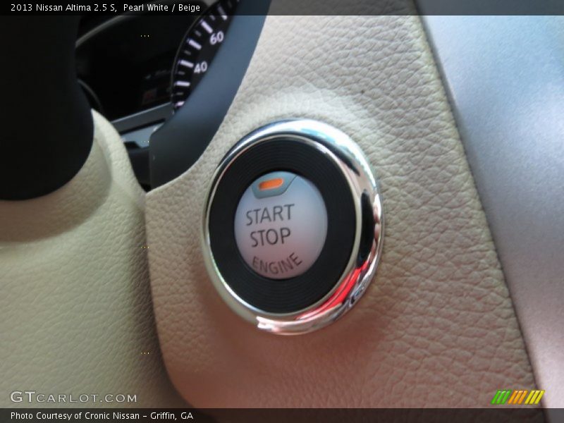 Pearl White / Beige 2013 Nissan Altima 2.5 S