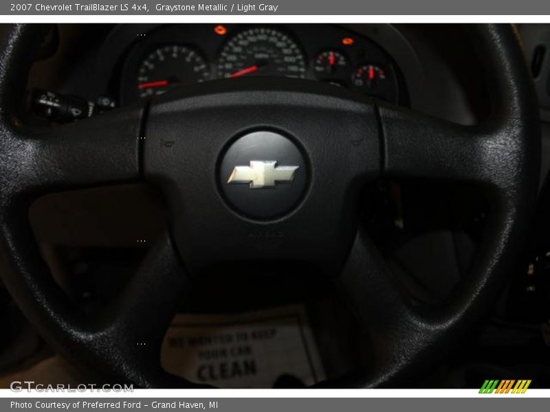 Graystone Metallic / Light Gray 2007 Chevrolet TrailBlazer LS 4x4