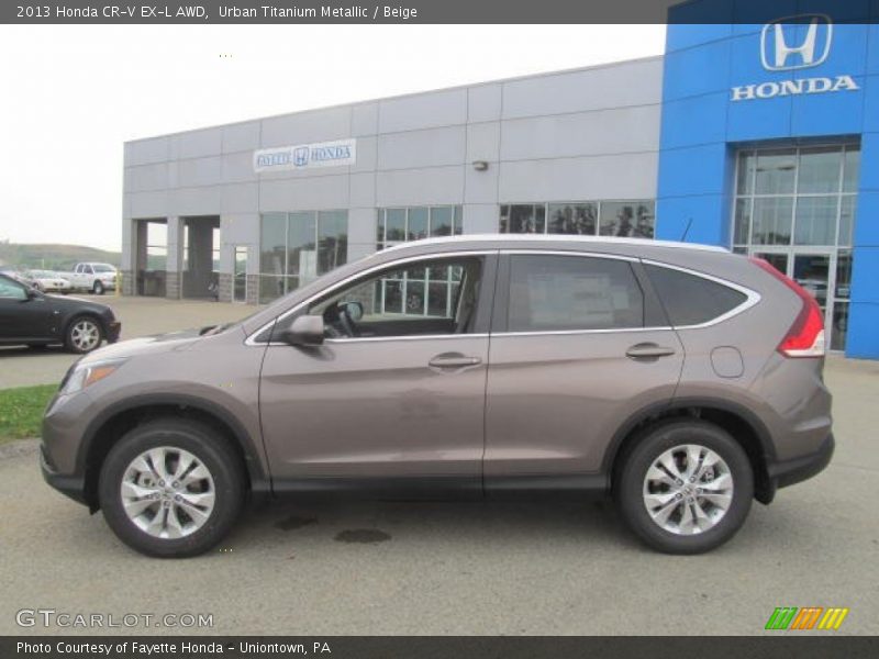 Urban Titanium Metallic / Beige 2013 Honda CR-V EX-L AWD