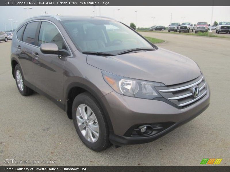 Urban Titanium Metallic / Beige 2013 Honda CR-V EX-L AWD