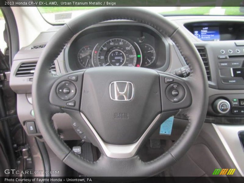 Urban Titanium Metallic / Beige 2013 Honda CR-V EX-L AWD