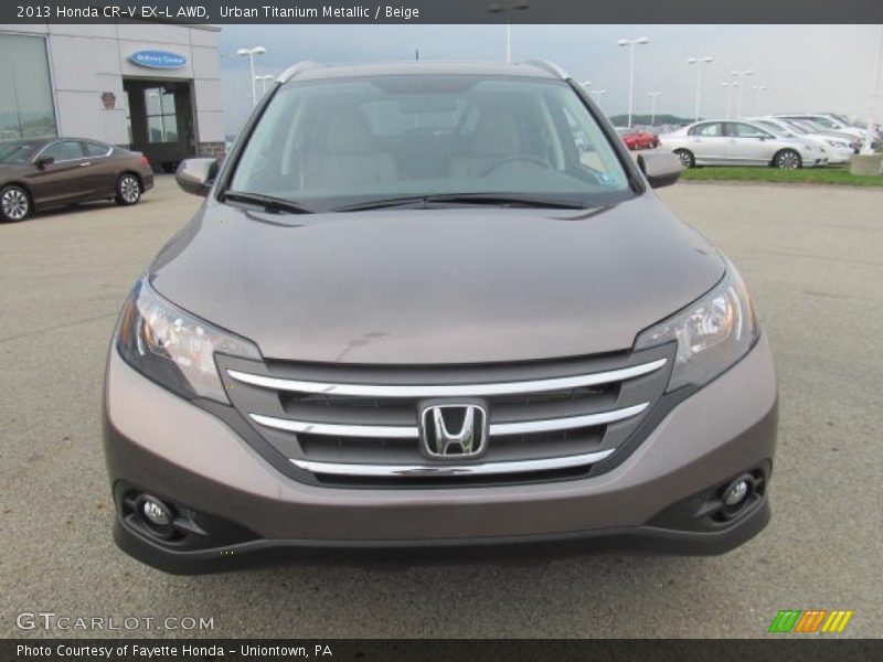 Urban Titanium Metallic / Beige 2013 Honda CR-V EX-L AWD