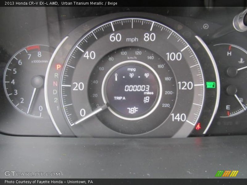 Urban Titanium Metallic / Beige 2013 Honda CR-V EX-L AWD