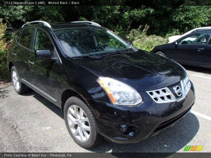Wicked Black / Black 2011 Nissan Rogue S AWD