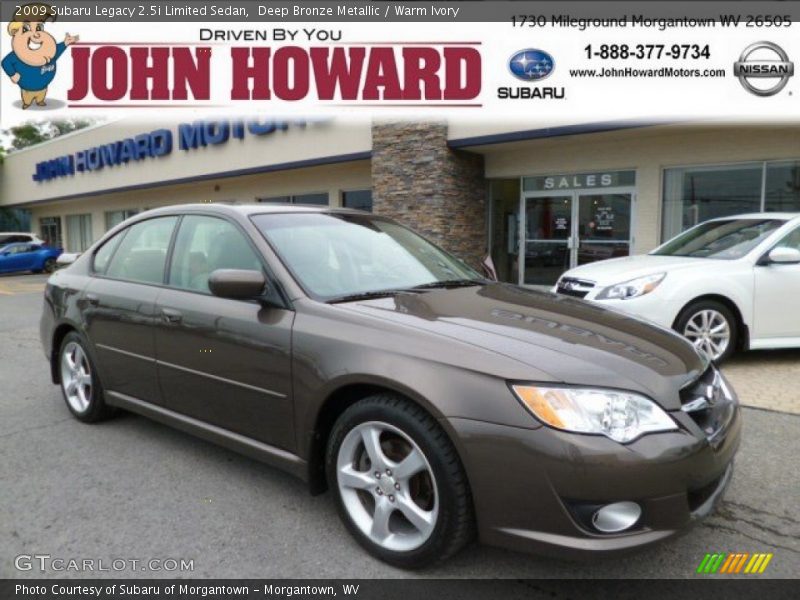 Deep Bronze Metallic / Warm Ivory 2009 Subaru Legacy 2.5i Limited Sedan