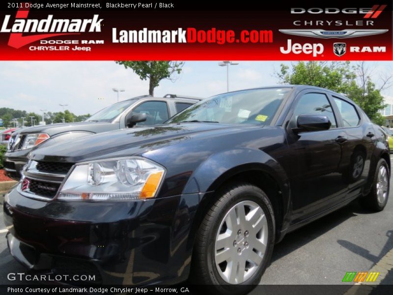 Blackberry Pearl / Black 2011 Dodge Avenger Mainstreet