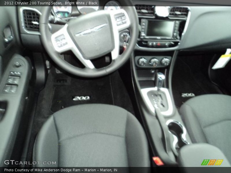 Bright White / Black 2012 Chrysler 200 Touring Sedan