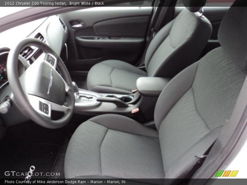 Bright White / Black 2012 Chrysler 200 Touring Sedan