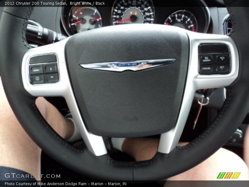 Bright White / Black 2012 Chrysler 200 Touring Sedan