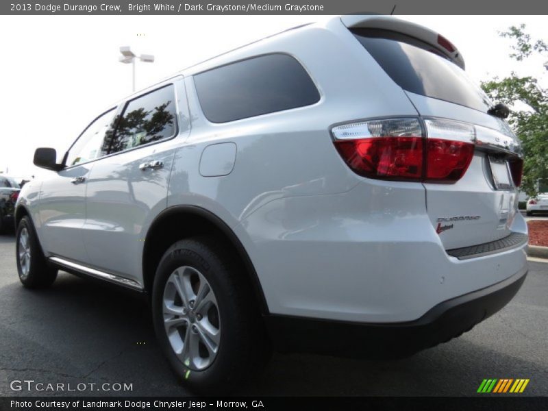 Bright White / Dark Graystone/Medium Graystone 2013 Dodge Durango Crew