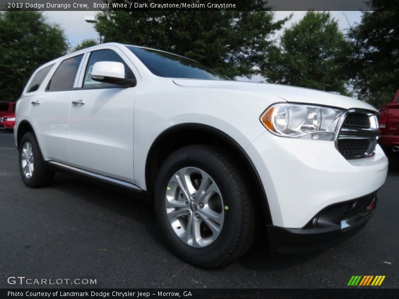 Bright White / Dark Graystone/Medium Graystone 2013 Dodge Durango Crew