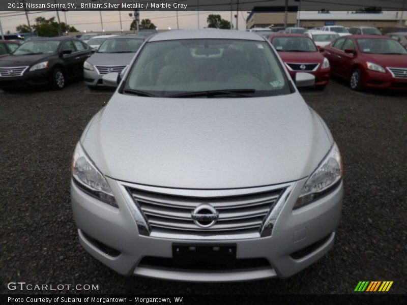 Brilliant Silver Metallic / Marble Gray 2013 Nissan Sentra SV