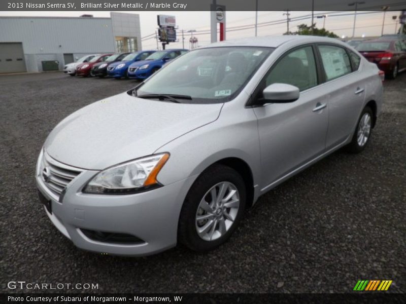 Brilliant Silver Metallic / Marble Gray 2013 Nissan Sentra SV