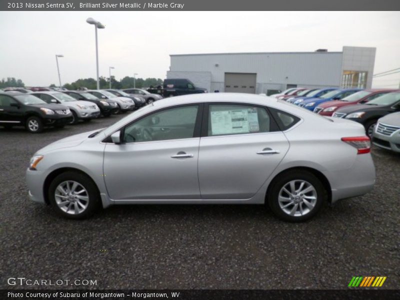 Brilliant Silver Metallic / Marble Gray 2013 Nissan Sentra SV