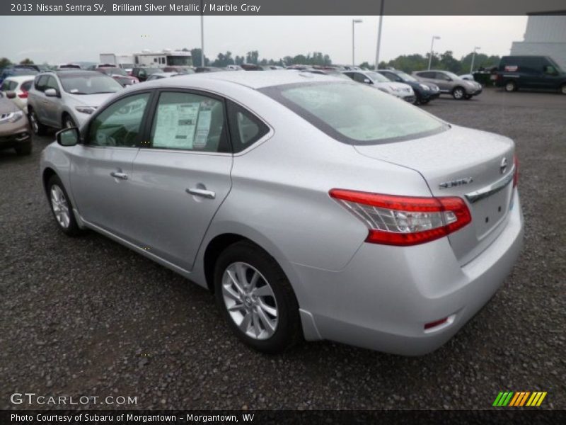 Brilliant Silver Metallic / Marble Gray 2013 Nissan Sentra SV