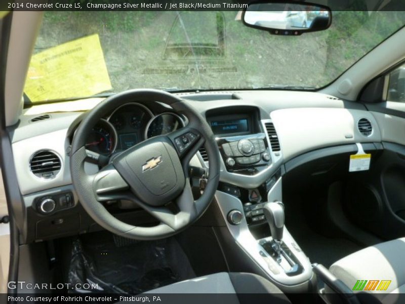 Champagne Silver Metallic / Jet Black/Medium Titanium 2014 Chevrolet Cruze LS