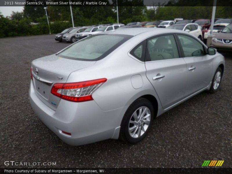 Brilliant Silver Metallic / Marble Gray 2013 Nissan Sentra SV