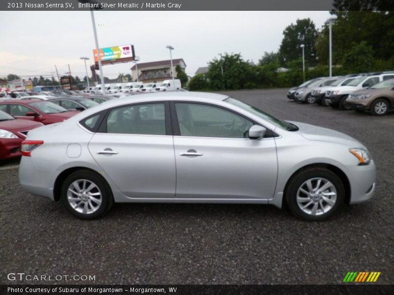 Brilliant Silver Metallic / Marble Gray 2013 Nissan Sentra SV