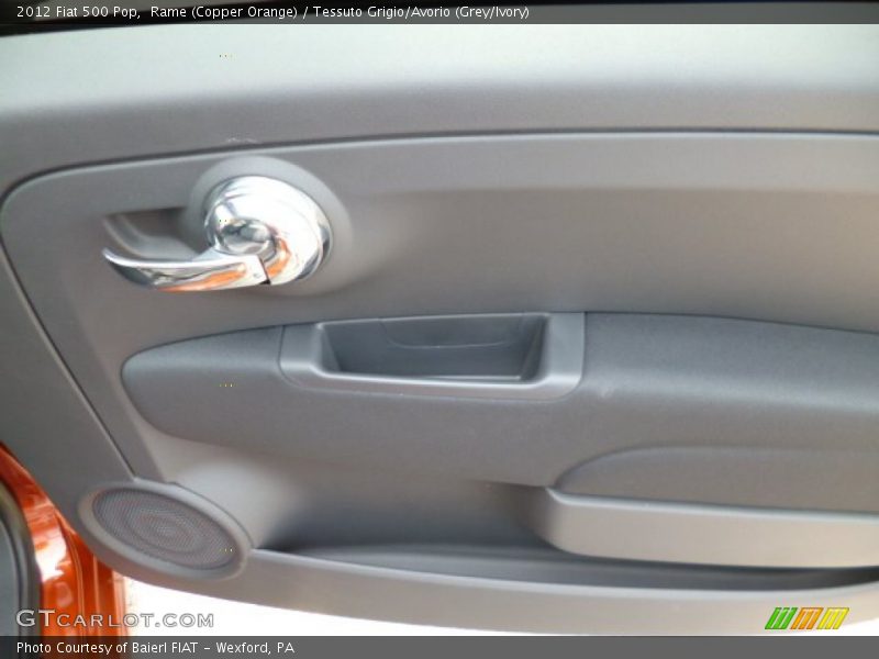 Rame (Copper Orange) / Tessuto Grigio/Avorio (Grey/Ivory) 2012 Fiat 500 Pop