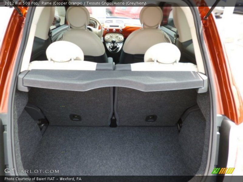 Rame (Copper Orange) / Tessuto Grigio/Avorio (Grey/Ivory) 2012 Fiat 500 Pop