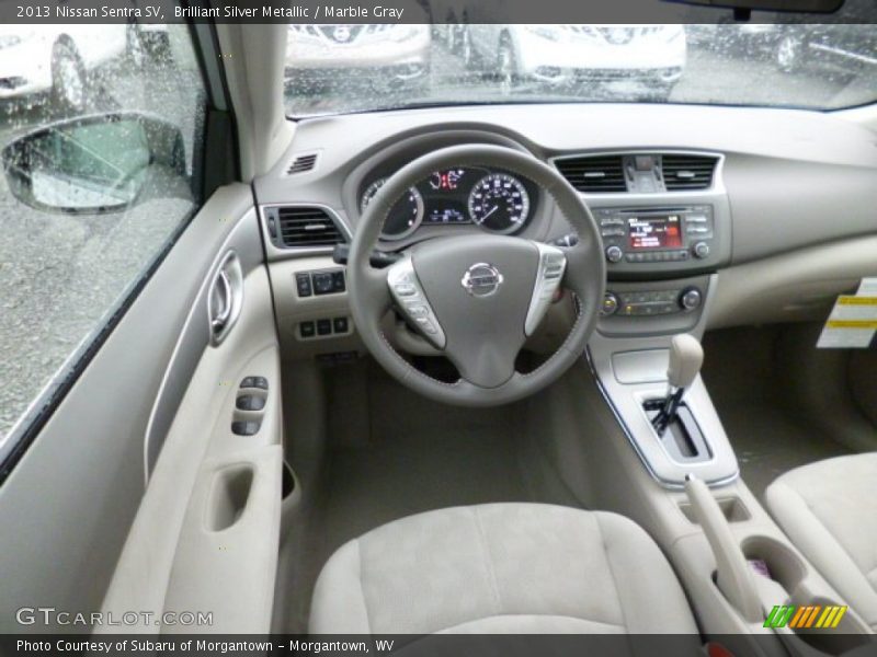 Brilliant Silver Metallic / Marble Gray 2013 Nissan Sentra SV