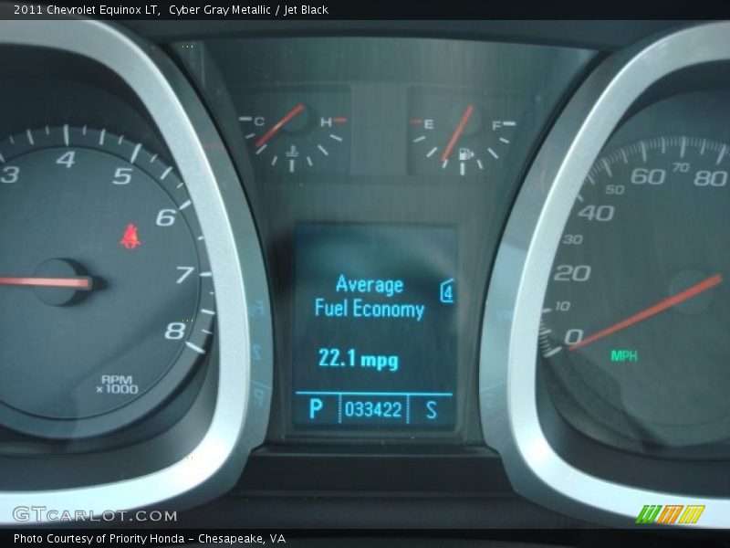 Cyber Gray Metallic / Jet Black 2011 Chevrolet Equinox LT