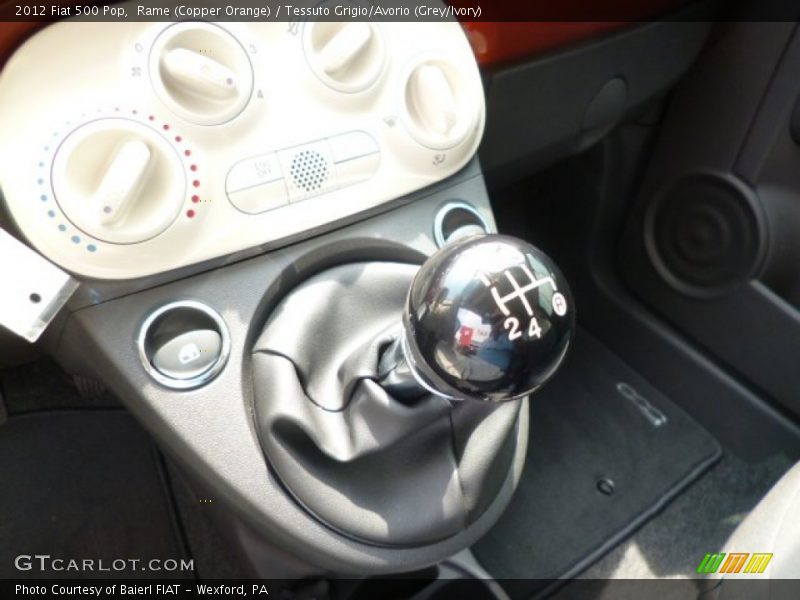 Rame (Copper Orange) / Tessuto Grigio/Avorio (Grey/Ivory) 2012 Fiat 500 Pop