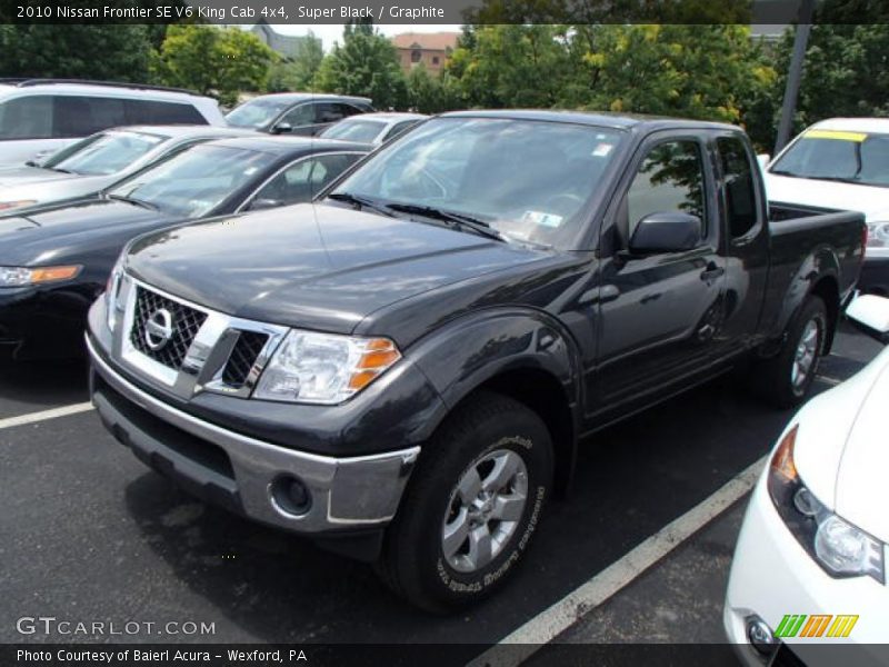 Super Black / Graphite 2010 Nissan Frontier SE V6 King Cab 4x4