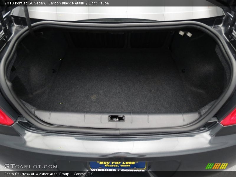 Carbon Black Metallic / Light Taupe 2010 Pontiac G6 Sedan