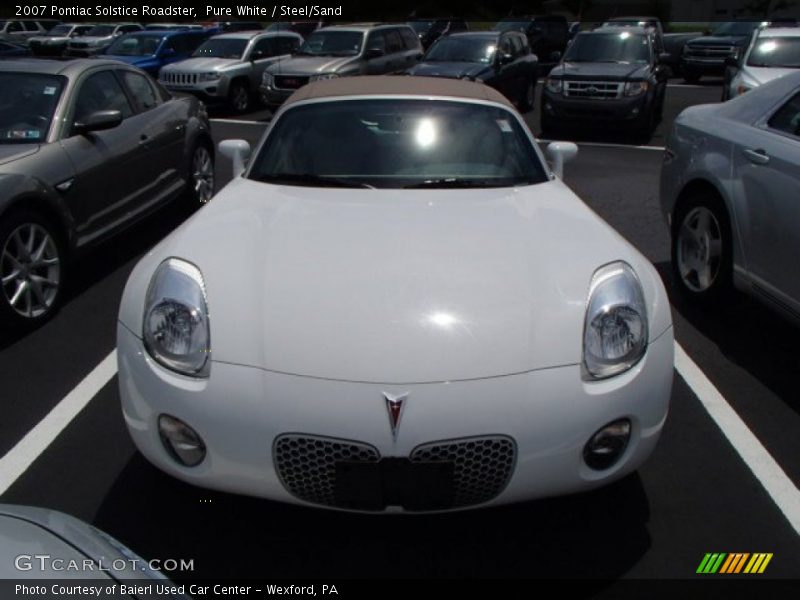 Pure White / Steel/Sand 2007 Pontiac Solstice Roadster