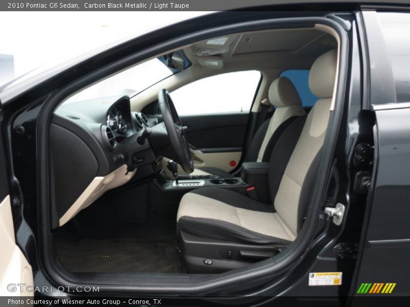 Carbon Black Metallic / Light Taupe 2010 Pontiac G6 Sedan