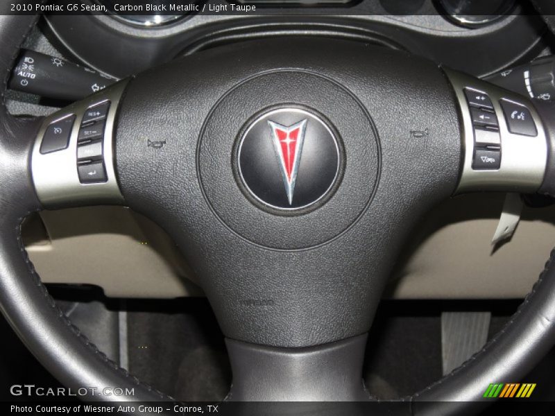 Carbon Black Metallic / Light Taupe 2010 Pontiac G6 Sedan