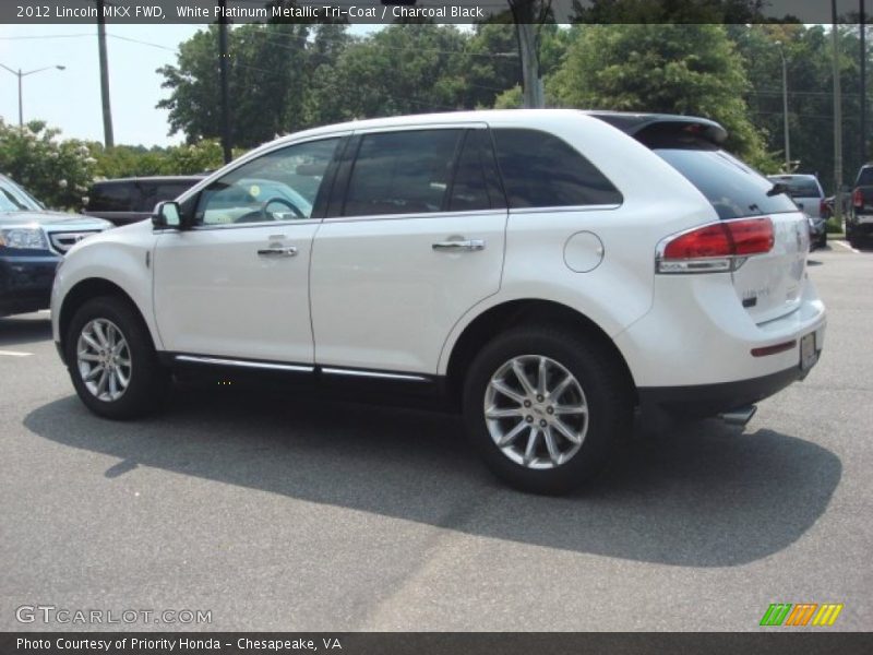 White Platinum Metallic Tri-Coat / Charcoal Black 2012 Lincoln MKX FWD