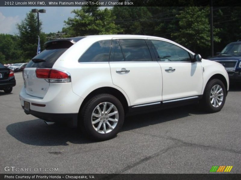 White Platinum Metallic Tri-Coat / Charcoal Black 2012 Lincoln MKX FWD