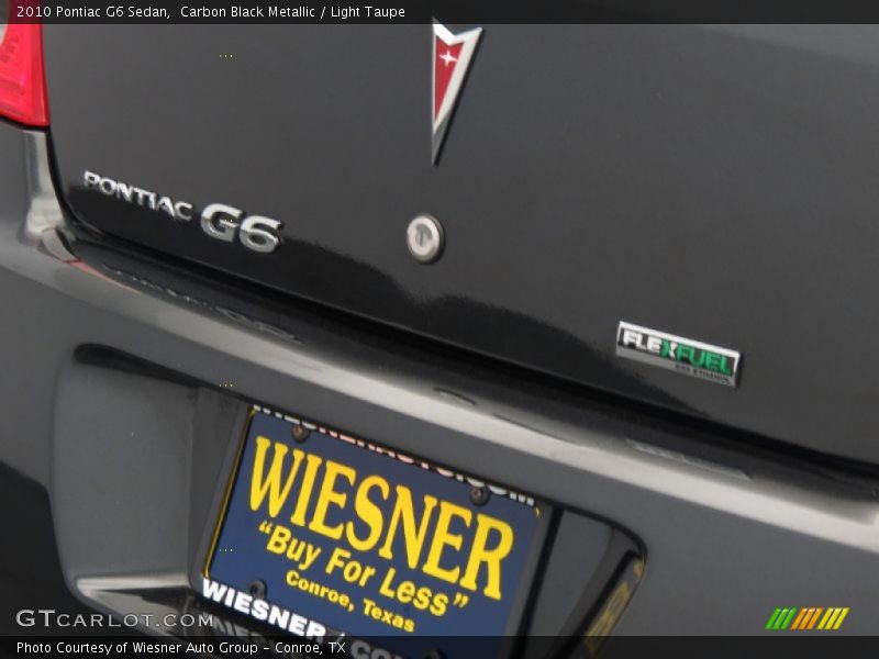 Carbon Black Metallic / Light Taupe 2010 Pontiac G6 Sedan