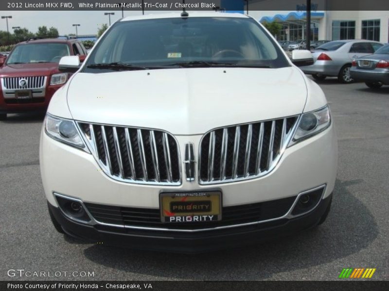 White Platinum Metallic Tri-Coat / Charcoal Black 2012 Lincoln MKX FWD