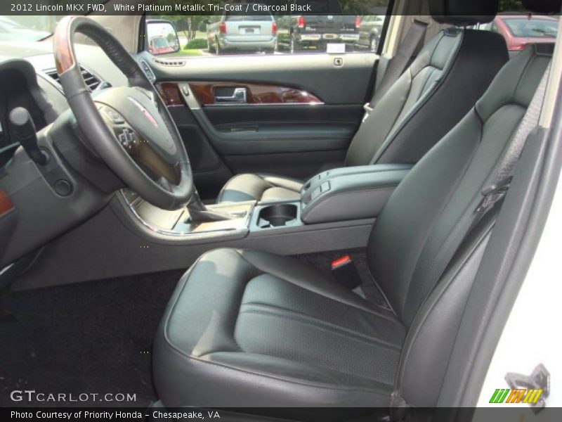 White Platinum Metallic Tri-Coat / Charcoal Black 2012 Lincoln MKX FWD