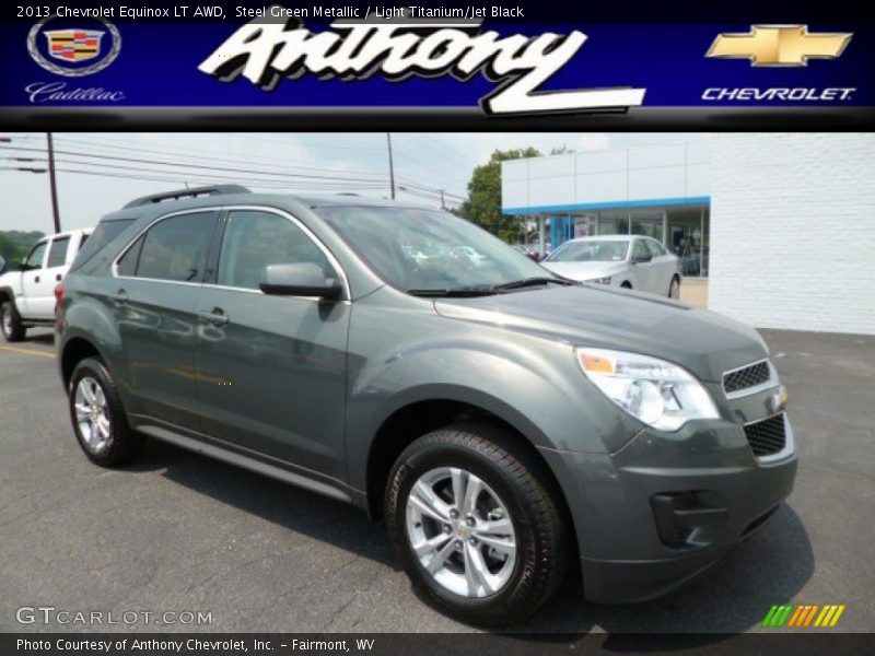 Steel Green Metallic / Light Titanium/Jet Black 2013 Chevrolet Equinox LT AWD