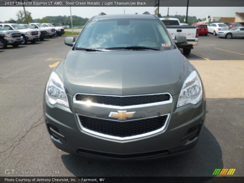 Steel Green Metallic / Light Titanium/Jet Black 2013 Chevrolet Equinox LT AWD