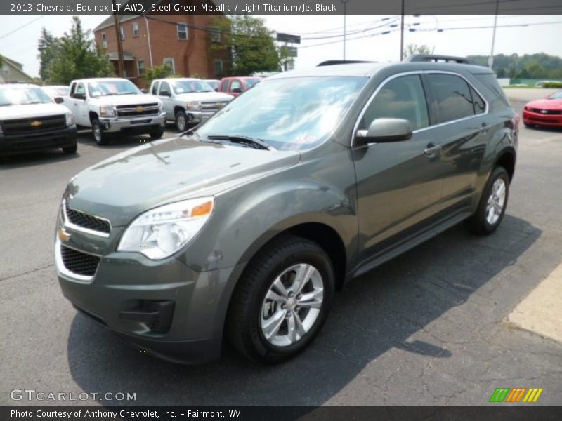 Steel Green Metallic / Light Titanium/Jet Black 2013 Chevrolet Equinox LT AWD
