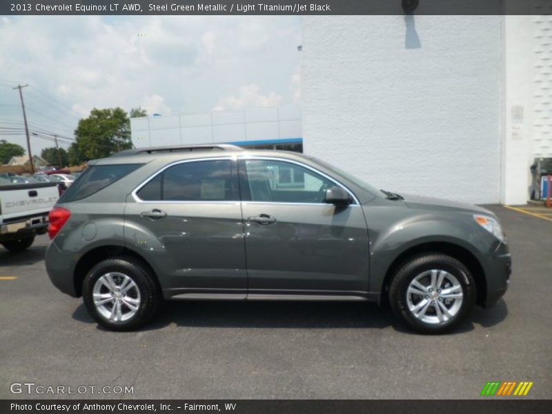 Steel Green Metallic / Light Titanium/Jet Black 2013 Chevrolet Equinox LT AWD