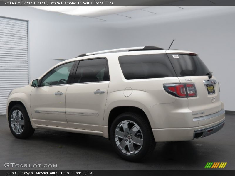 White Diamond Tricoat / Cocoa Dune 2014 GMC Acadia Denali
